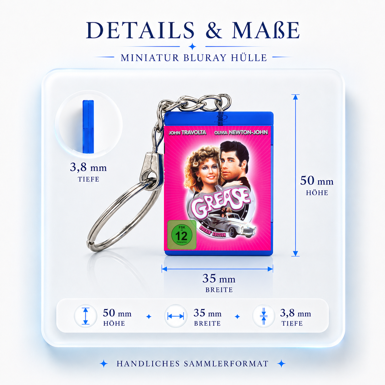 Grease - Movie Miniature Blu-Ray Case Keychain