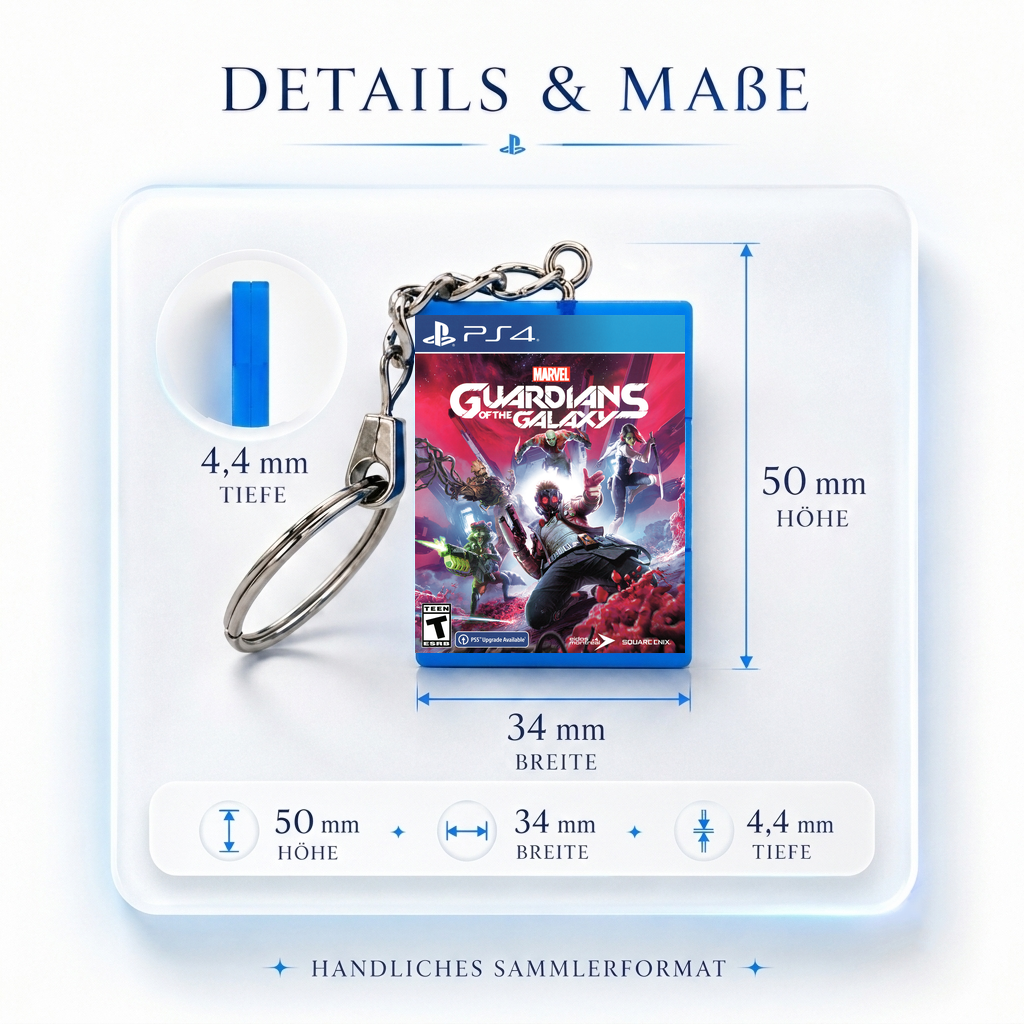 Guardians of the Galaxy - PS4 Miniatur Spielhülle Schlüsselanhänger