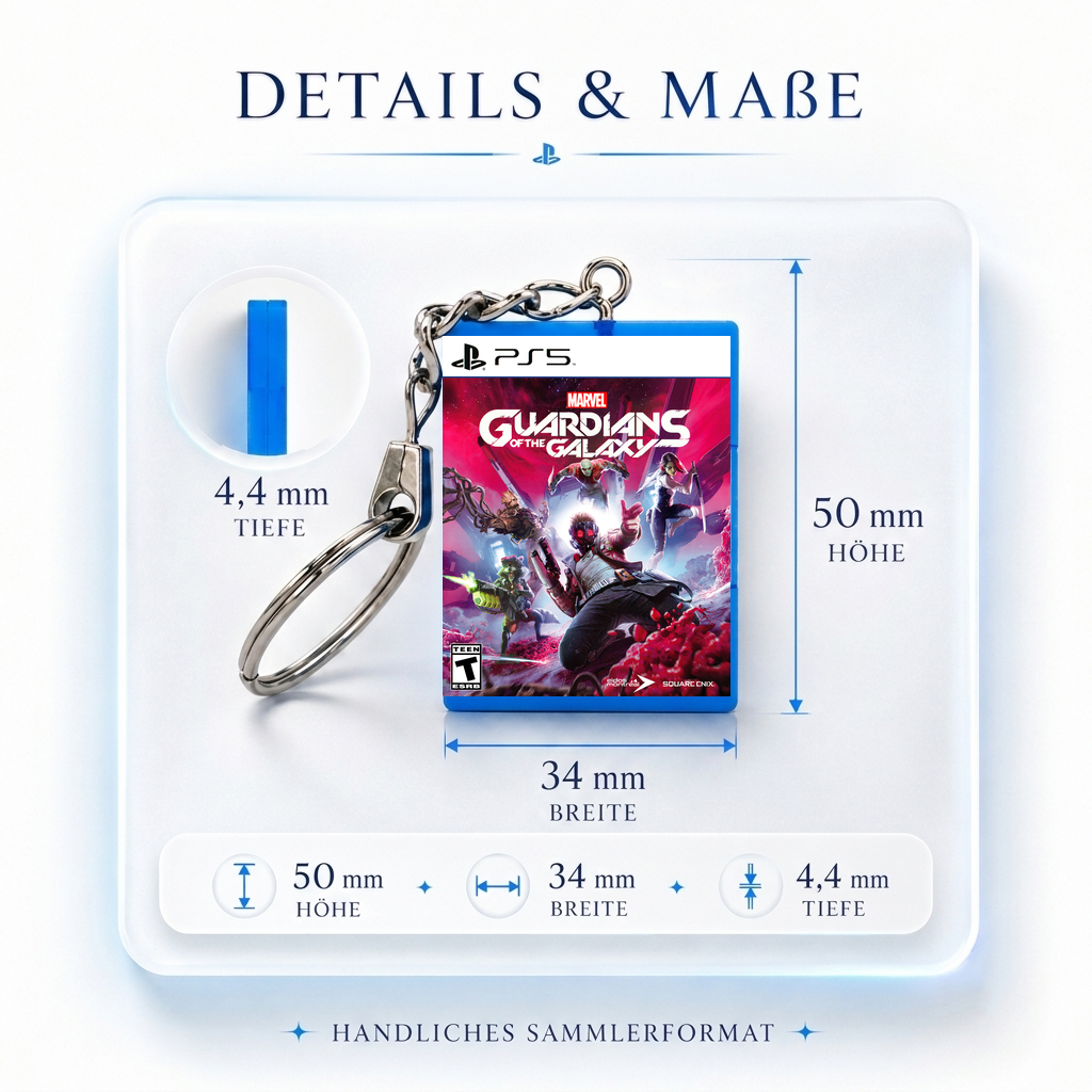 Guardians of the Galaxy - PS5 Miniatur Spielhülle Schlüsselanhänger