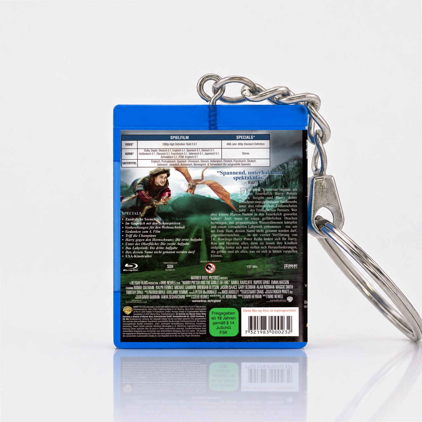 Harry Potter und der Feuerkelch - Film Miniatur Blu-Ray Hülle Schlüsselanhänger