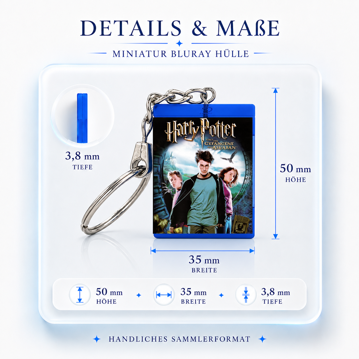 Harry Potter and the Prisoner of Azkaban - Movie Miniature Blu-Ray Case Keychain
