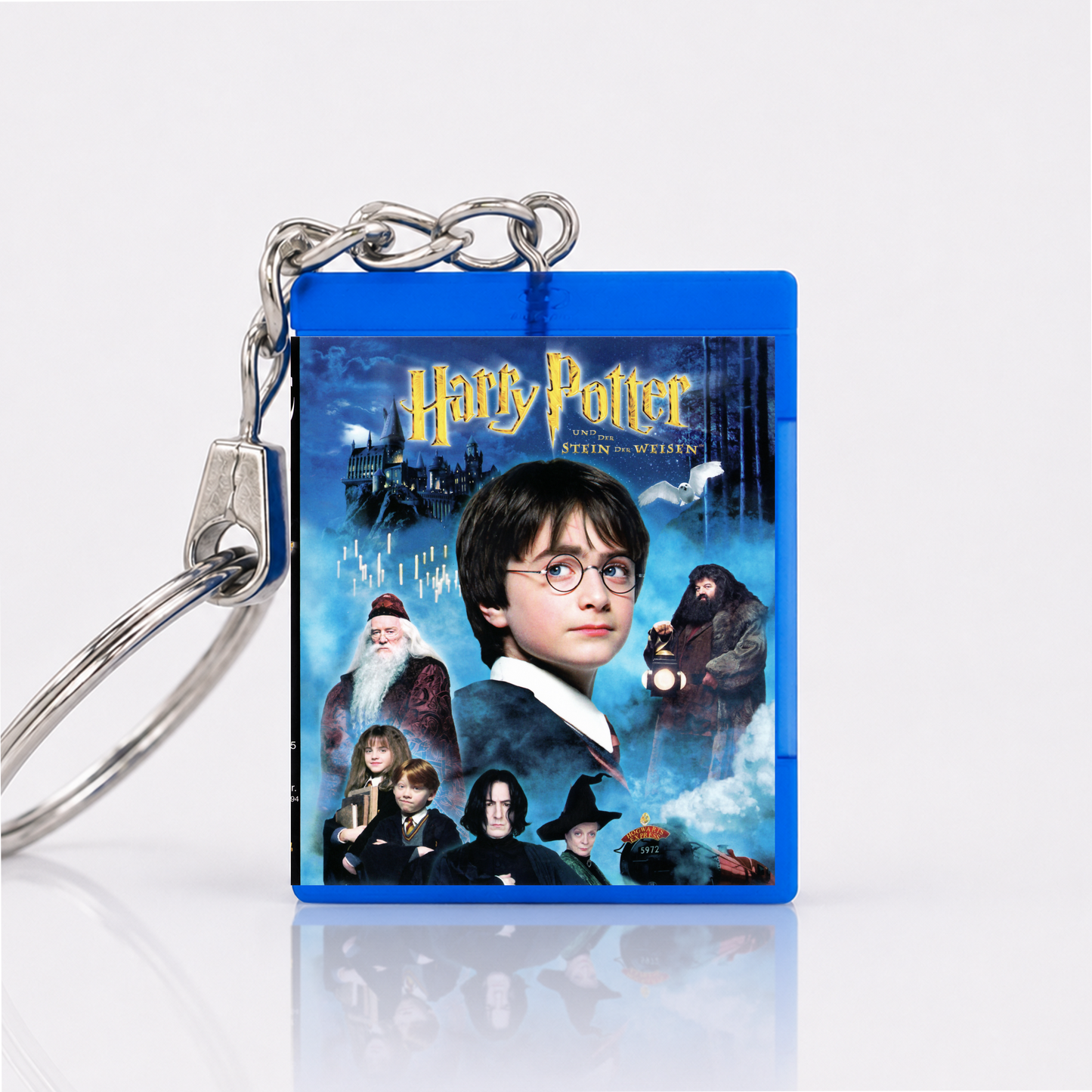 Harry Potter und der Stein der Weisen - Film Miniatur Blu-Ray Hülle Schlüsselanhänger