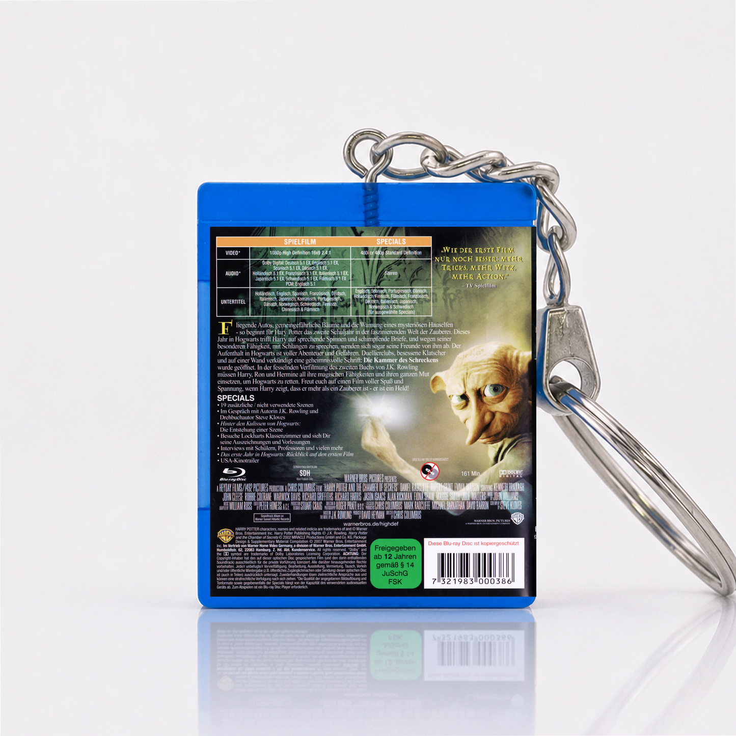 Harry Potter and the Chamber of Secrets - Movie Miniature Blu-Ray Case Keychain