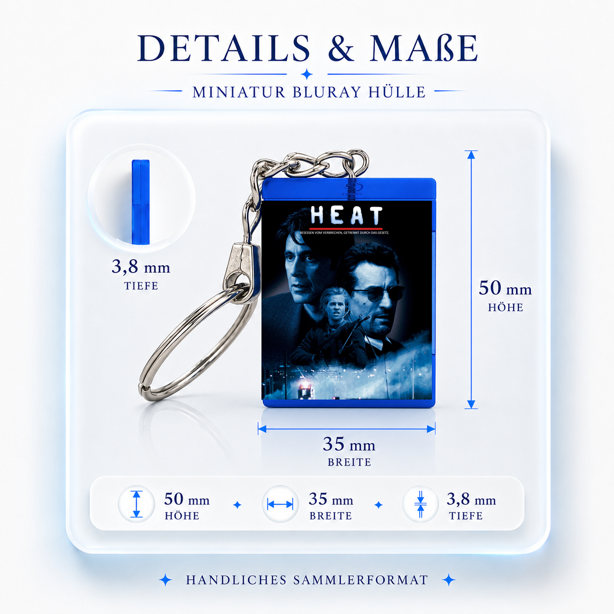 Heat - Movie Mini Blu-Ray Case Keychain