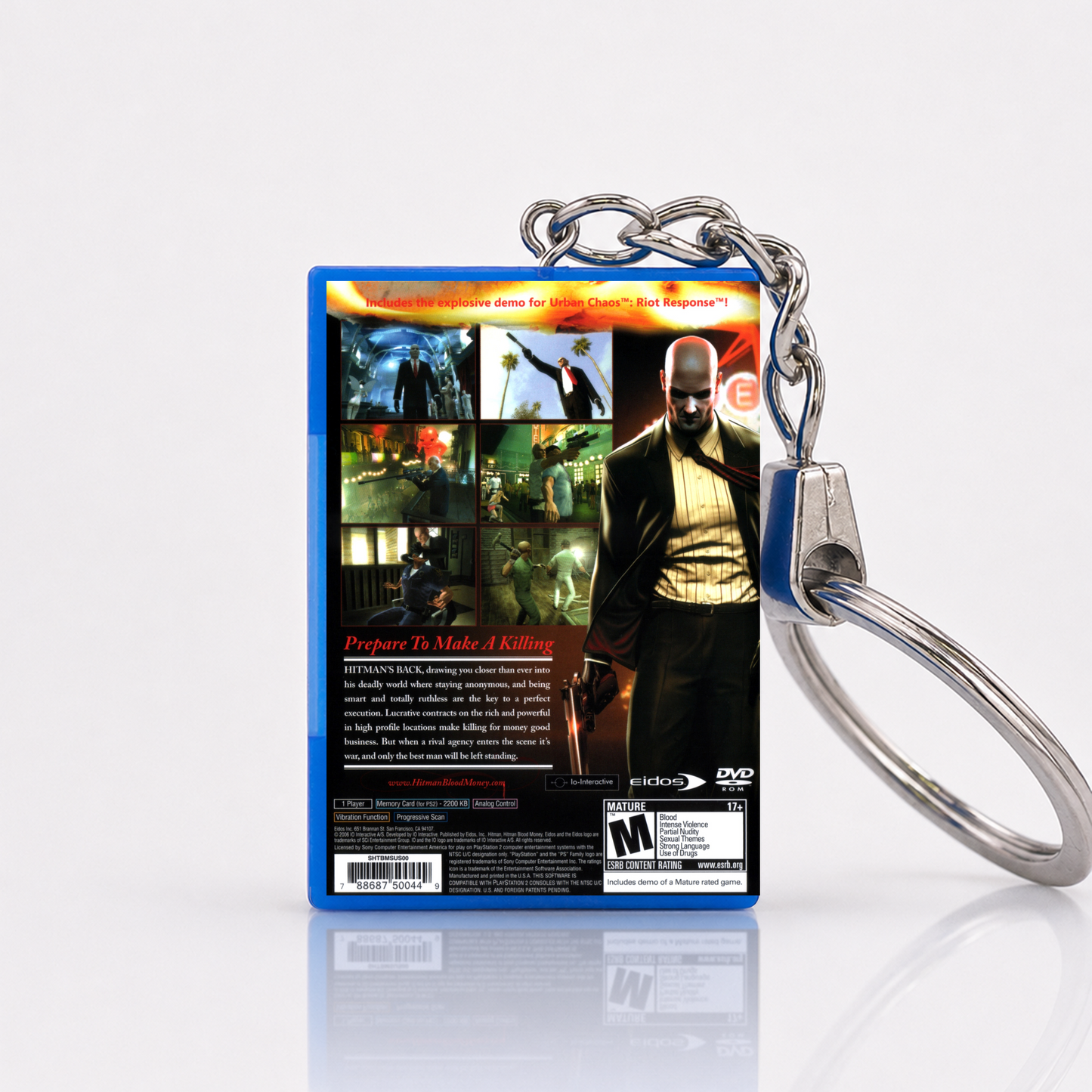 Hitman: Blood Money - PS2 Miniatur Spielhülle Schlüsselanhänger