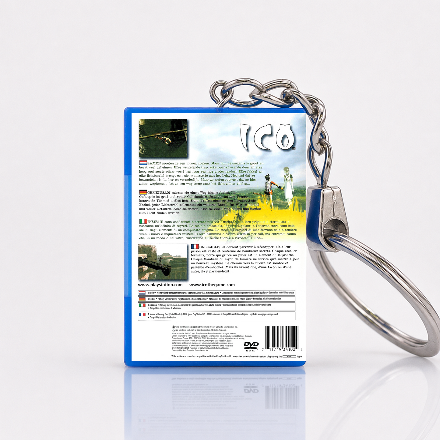 ICO - PS2 Miniatur Spielhülle Schlüsselanhänger