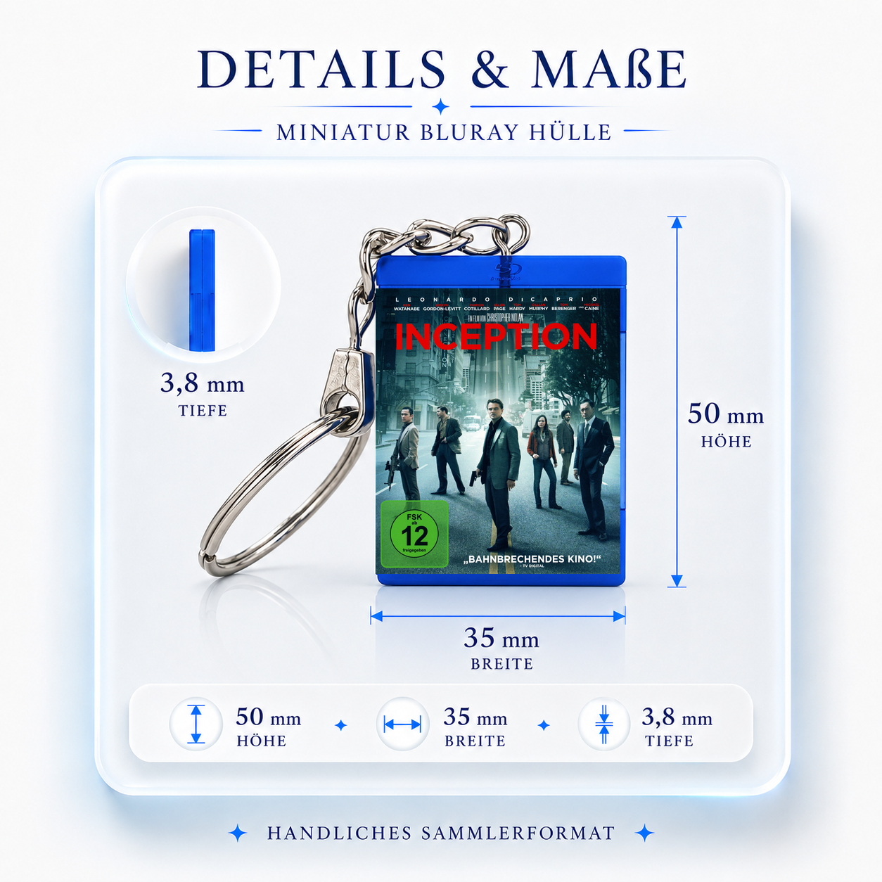 Inception - Movie Mini Blu-Ray Case Keychain