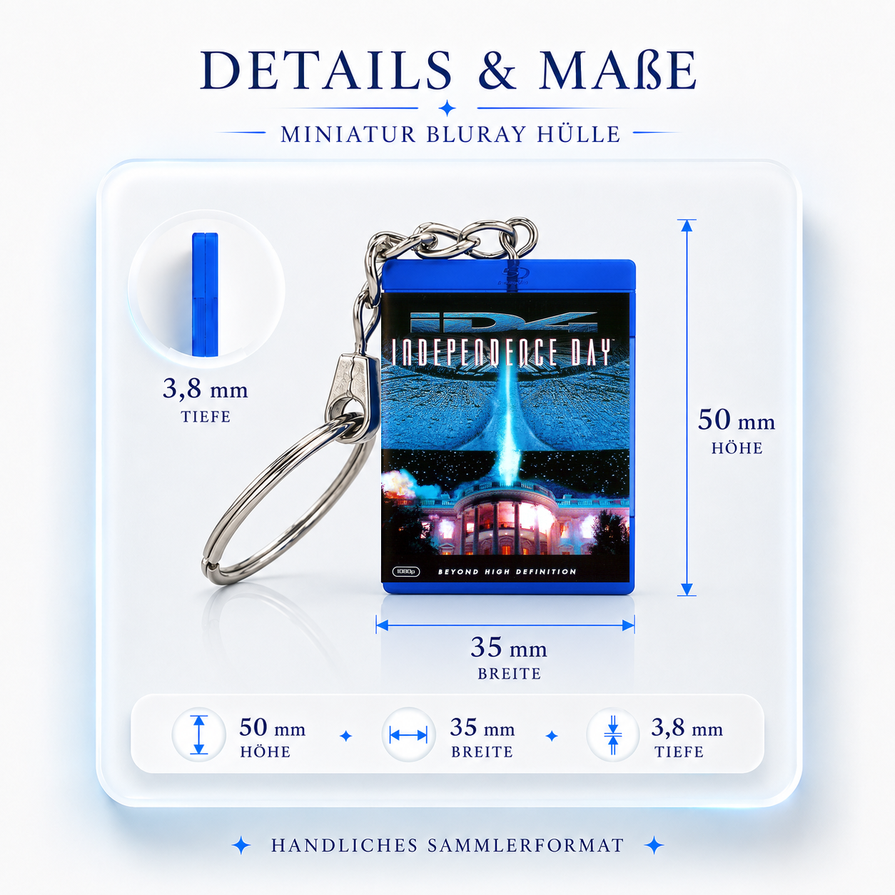 Independence Day - Movie Miniature Blu-Ray Case Keychain