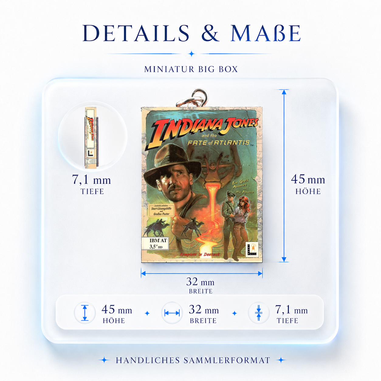 Indiana Jones and the Fate of Atlantis - Miniature Big Box Keychain