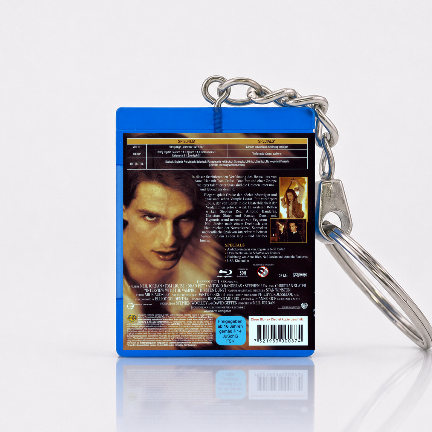 Interview mit einem Vampir - Film Miniatur Blu-Ray Hülle Schlüsselanhänger