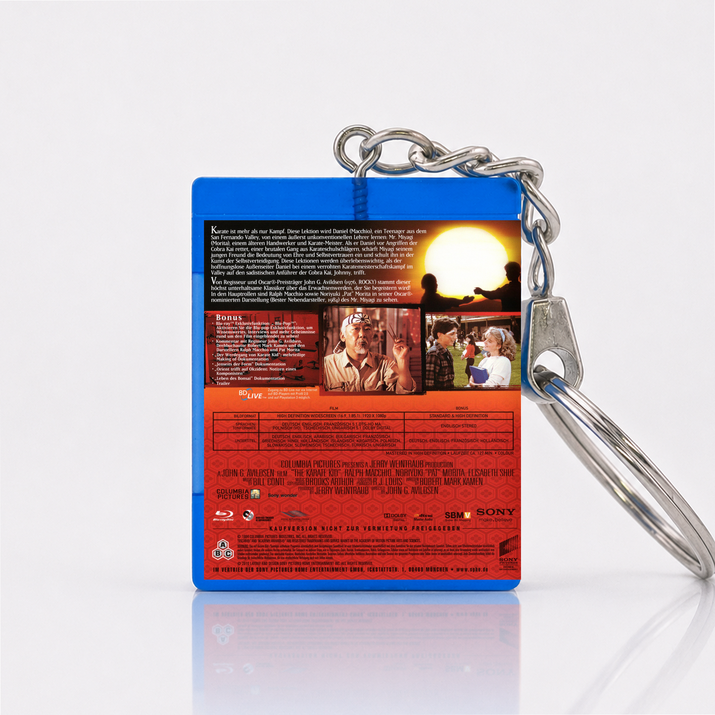 Karate Kid - Film Miniatur Blu-Ray Hülle Schlüsselanhänger
