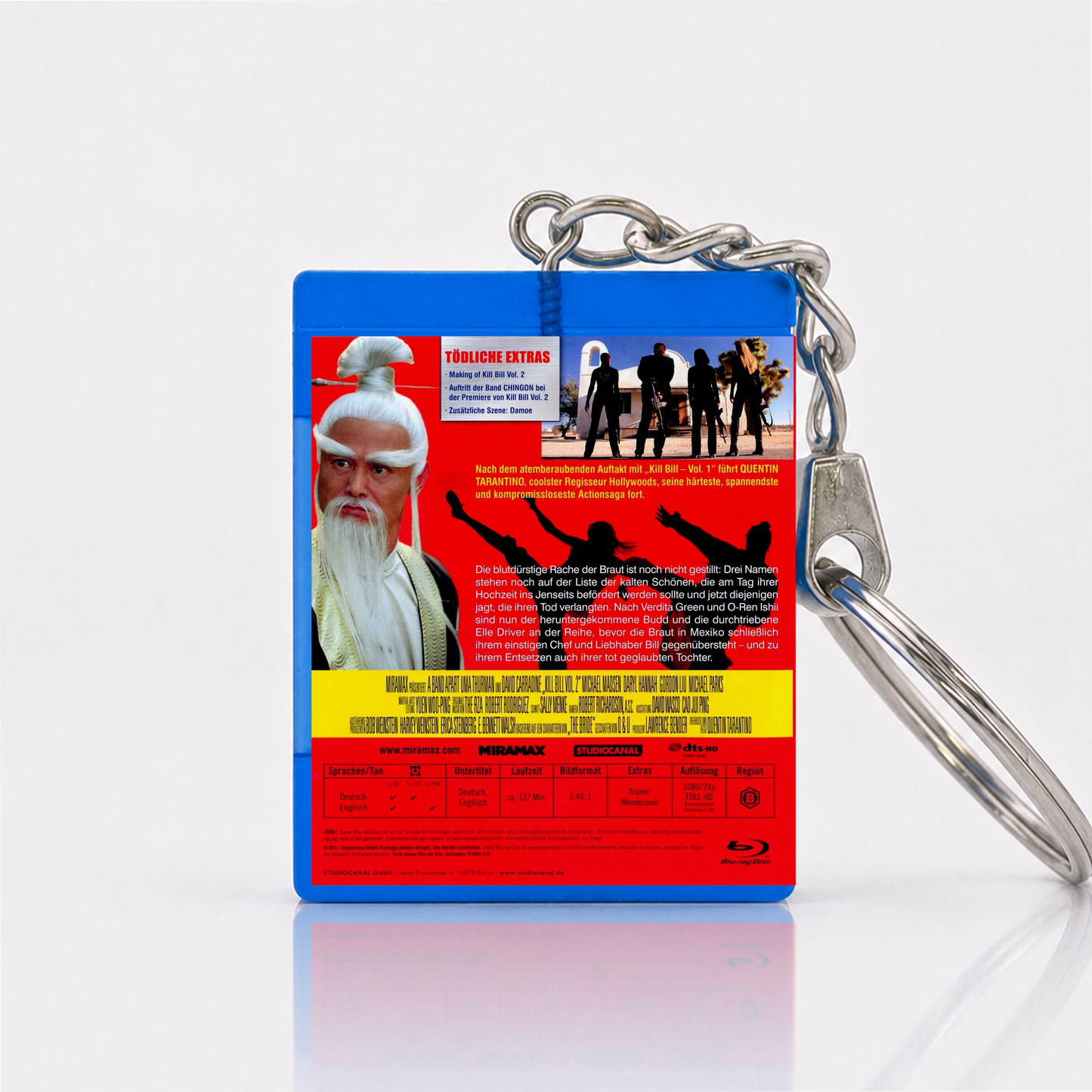 Kill Bill - Volume 2 - Film Miniatur Blu-Ray Hülle Schlüsselanhänger