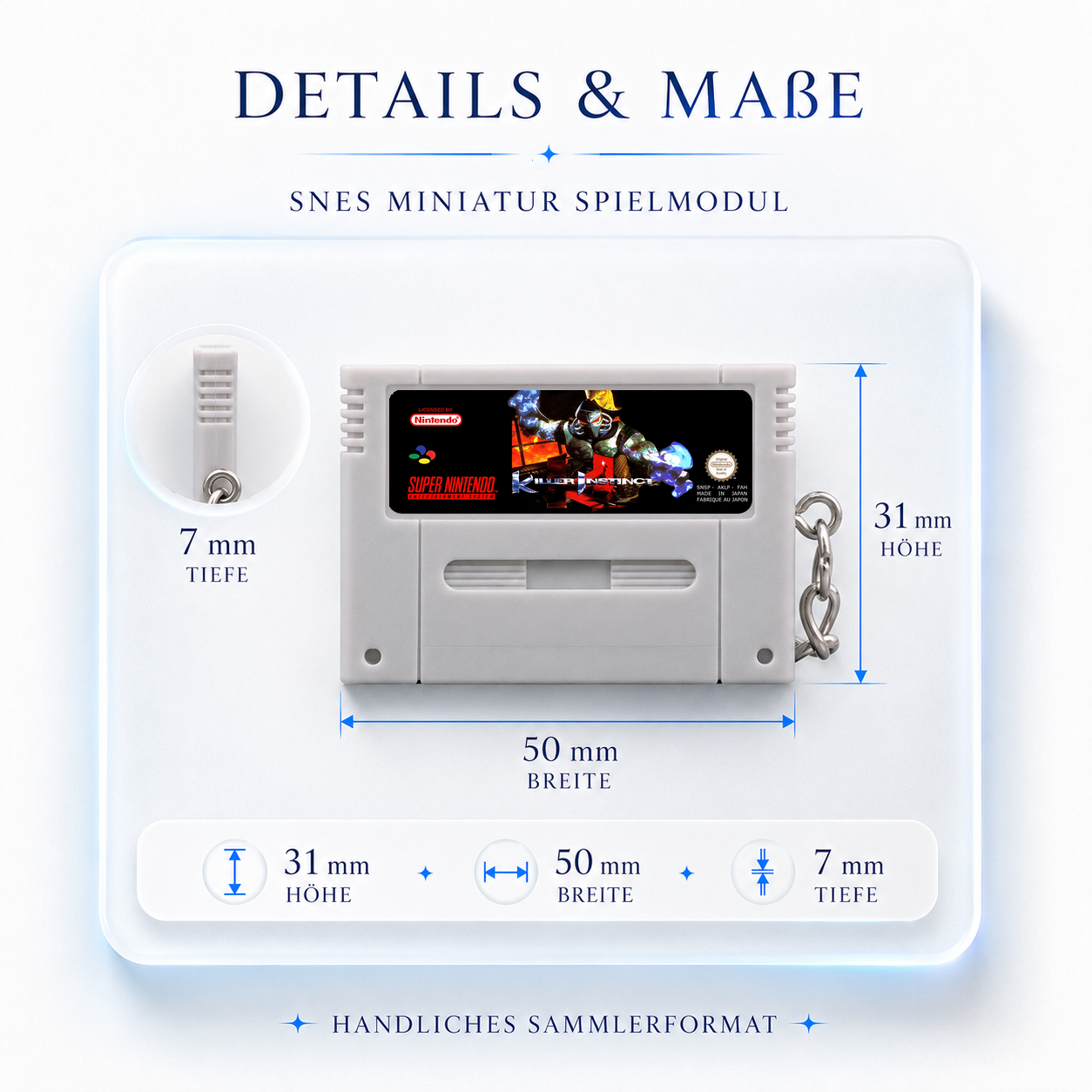 Killer Instinct - SNES Miniature Game Cartridge Keychain