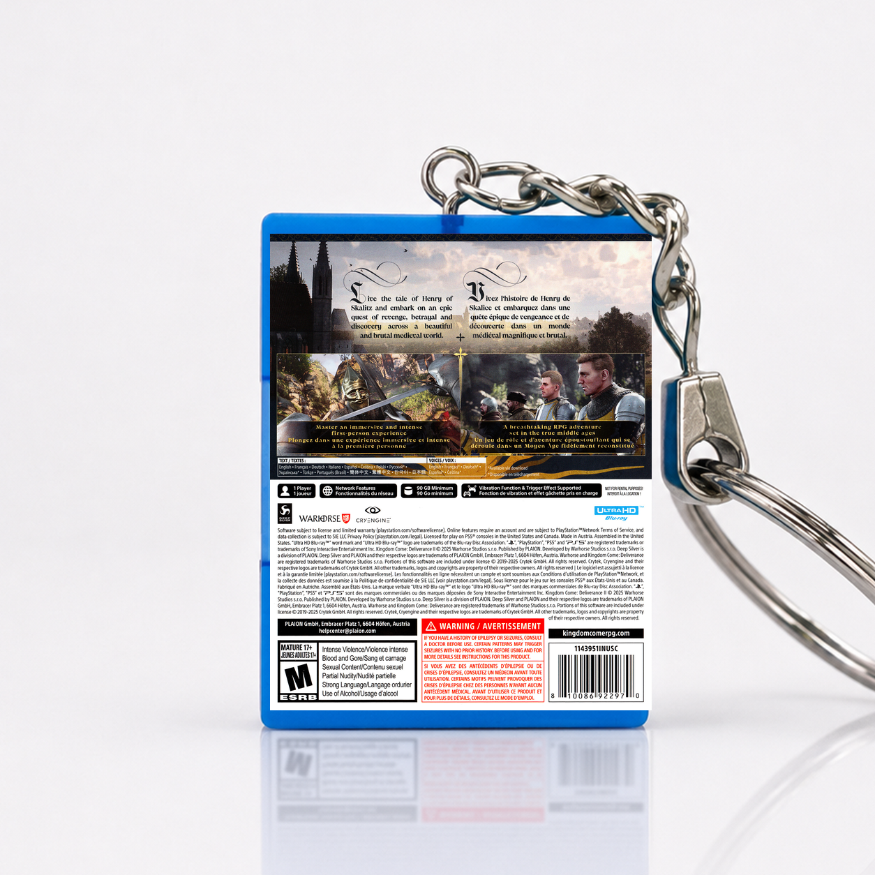 Kingdom Come Deliverance II - PS5 Miniatur Spielhülle Schlüsselanhänger