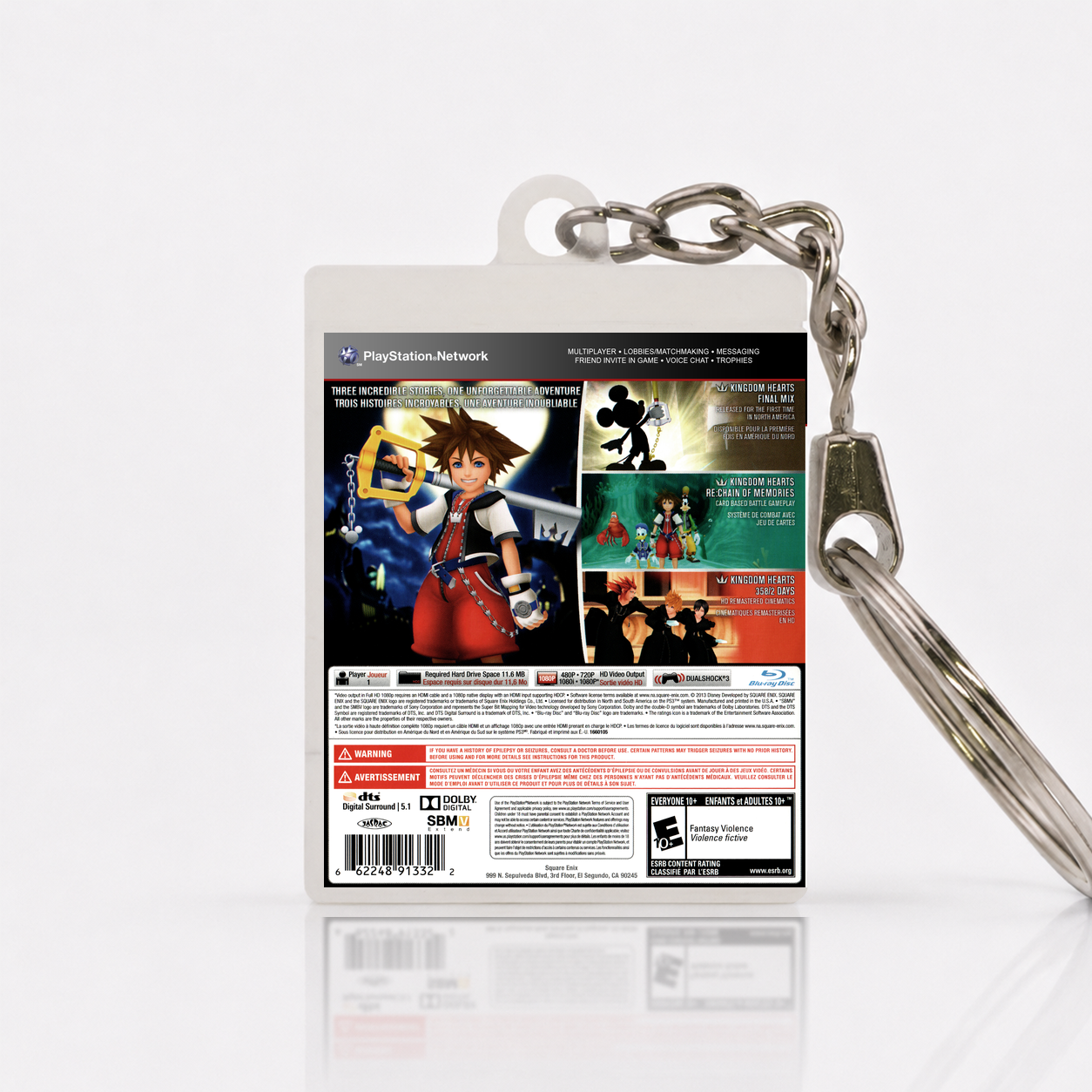 Kingdom Hearts 1.5 HD Remix - PS3 Miniatur Spielhülle Schlüsselanhänger