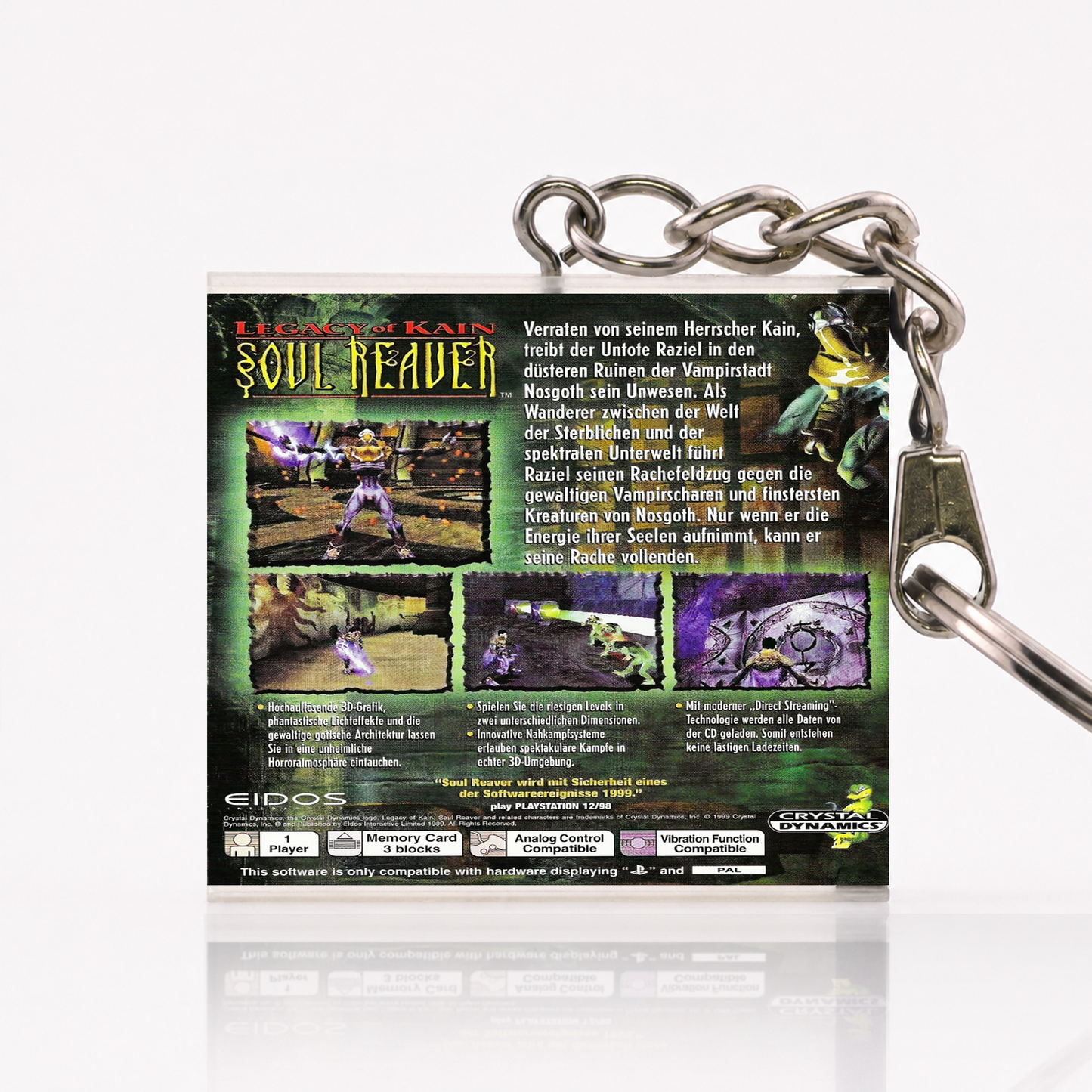 Legacy of Kain: Soul Reaver - PS1 Miniature Game Case Keychain