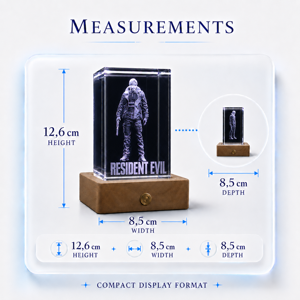 Leon S. Kennedy: Resident Evil - 3D Crystal Lamp