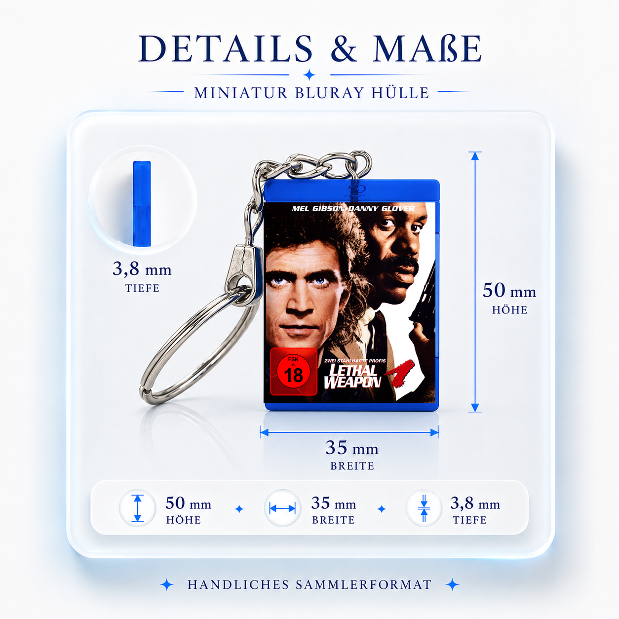 Lethal Weapon - Film Miniature Blu-Ray Case Keychain