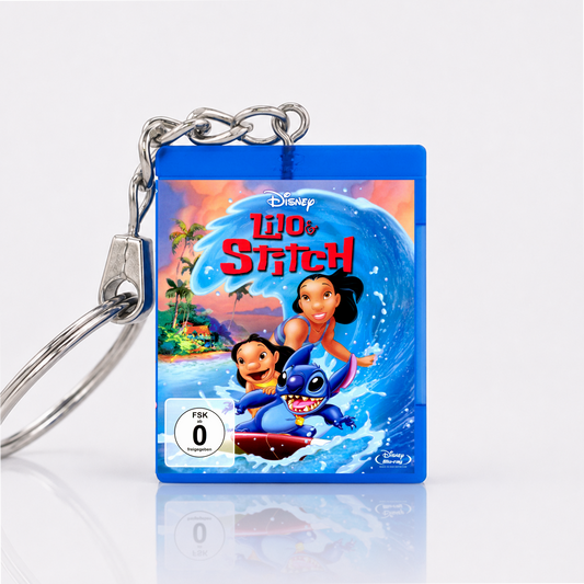 Lilo & Stitch - Film Miniatur Blu-Ray Hülle Schlüsselanhänger
