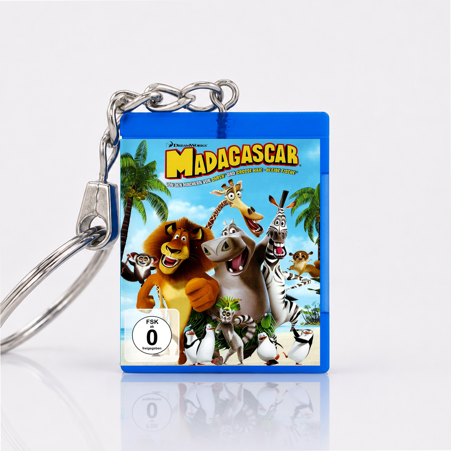 Madagascar - Film Miniatur Blu-Ray Hülle Schlüsselanhänger
