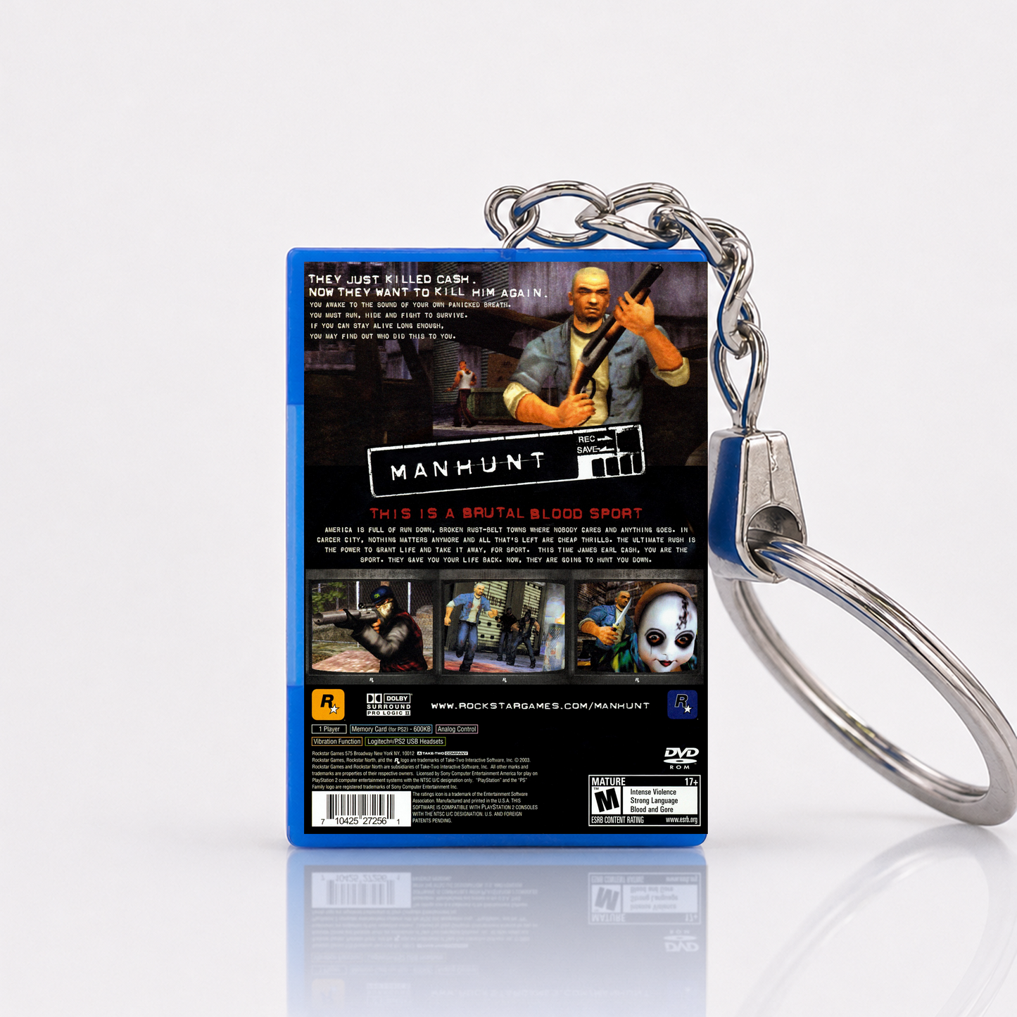Manhunt - PS2 Miniatur Spielhülle Schlüsselanhänger