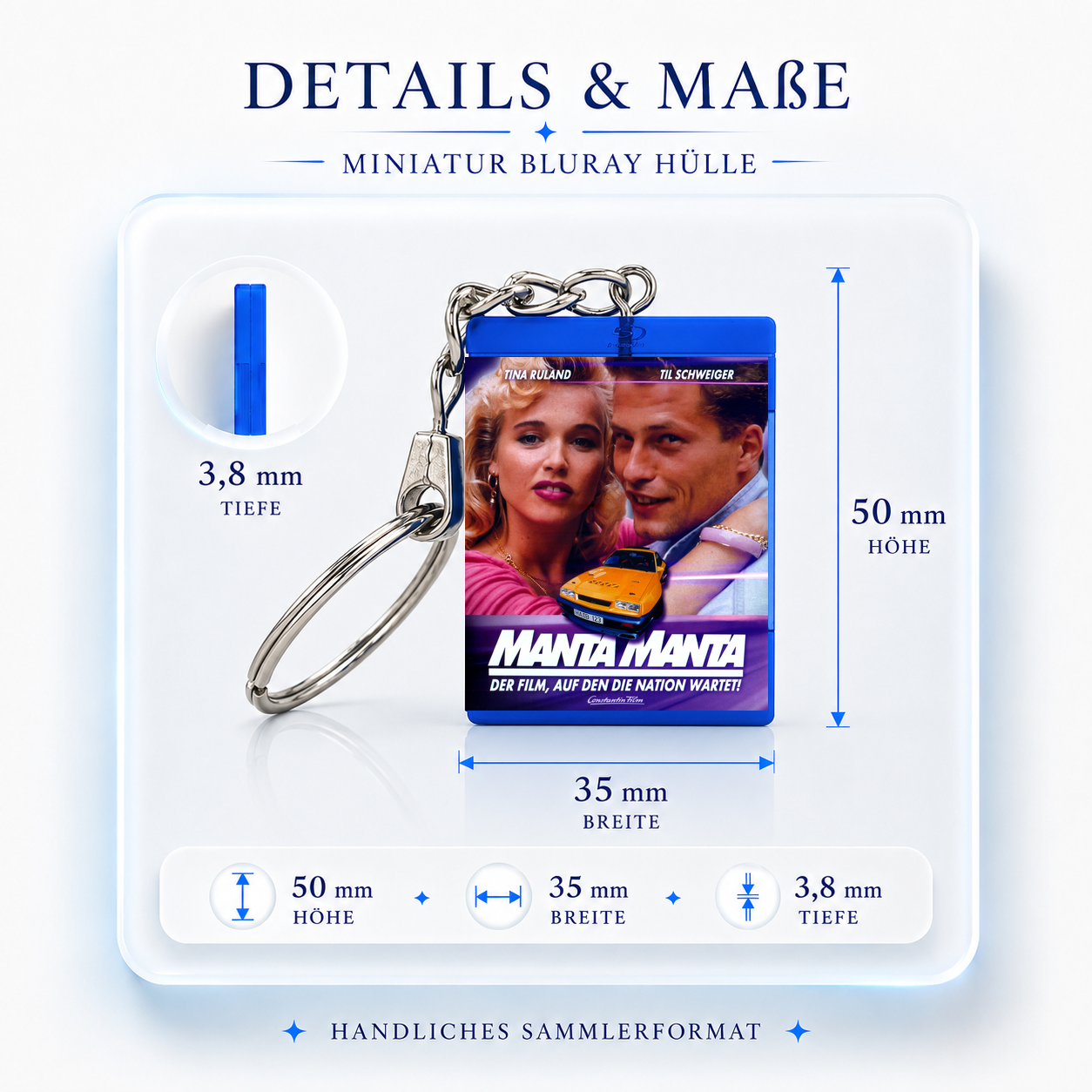 Manta Manta - Movie Miniature Blu-Ray Case Keychain