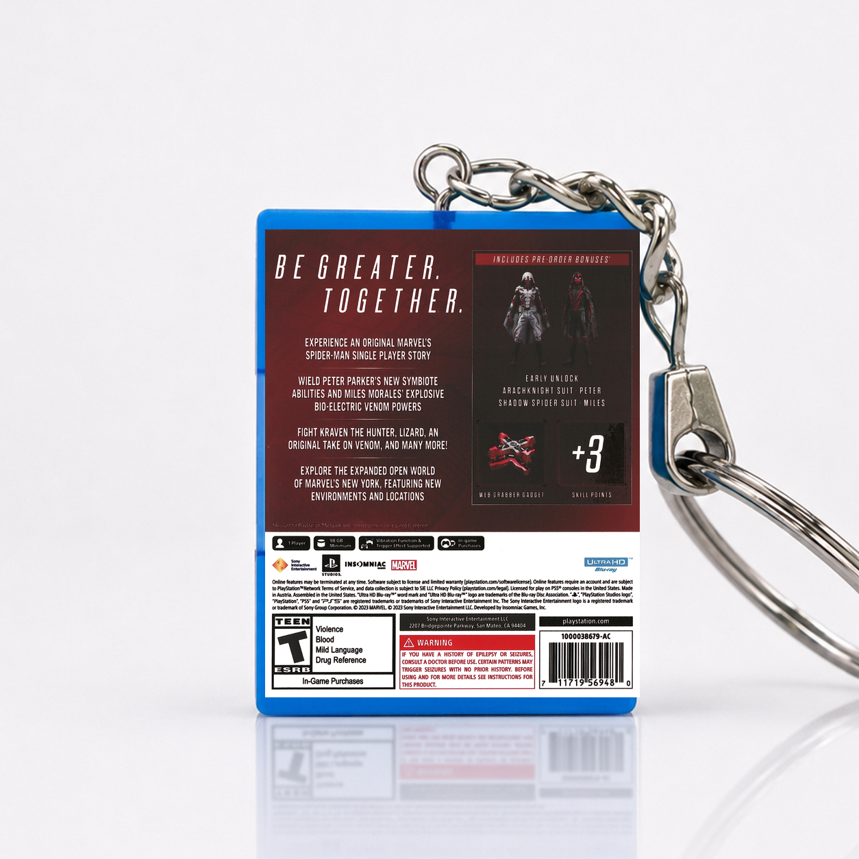 Spider-Man 2 - PS5 Miniatur Spielhülle Schlüsselanhänger