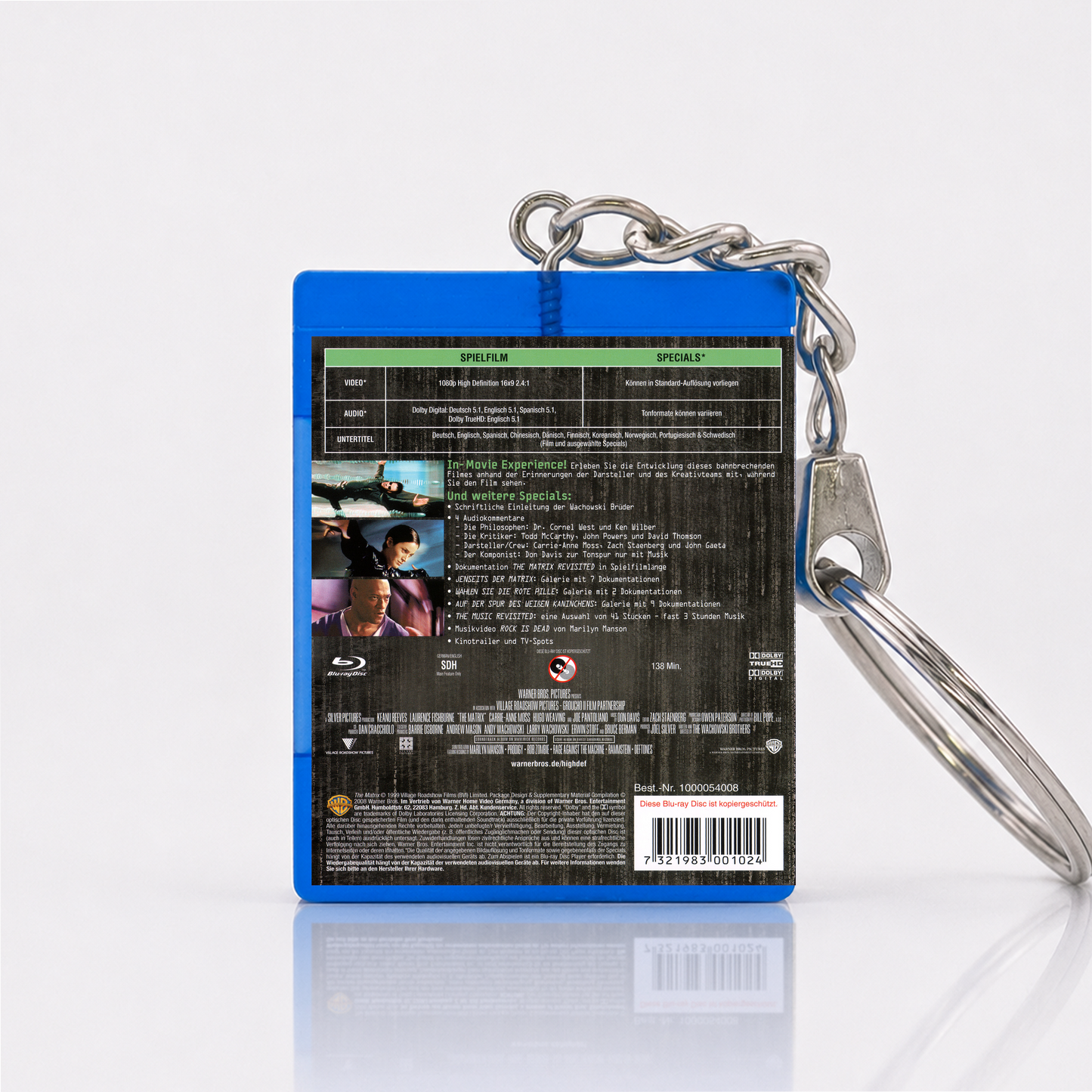 Matrix - Film Miniatur Blu-Ray Hülle Schlüsselanhänger