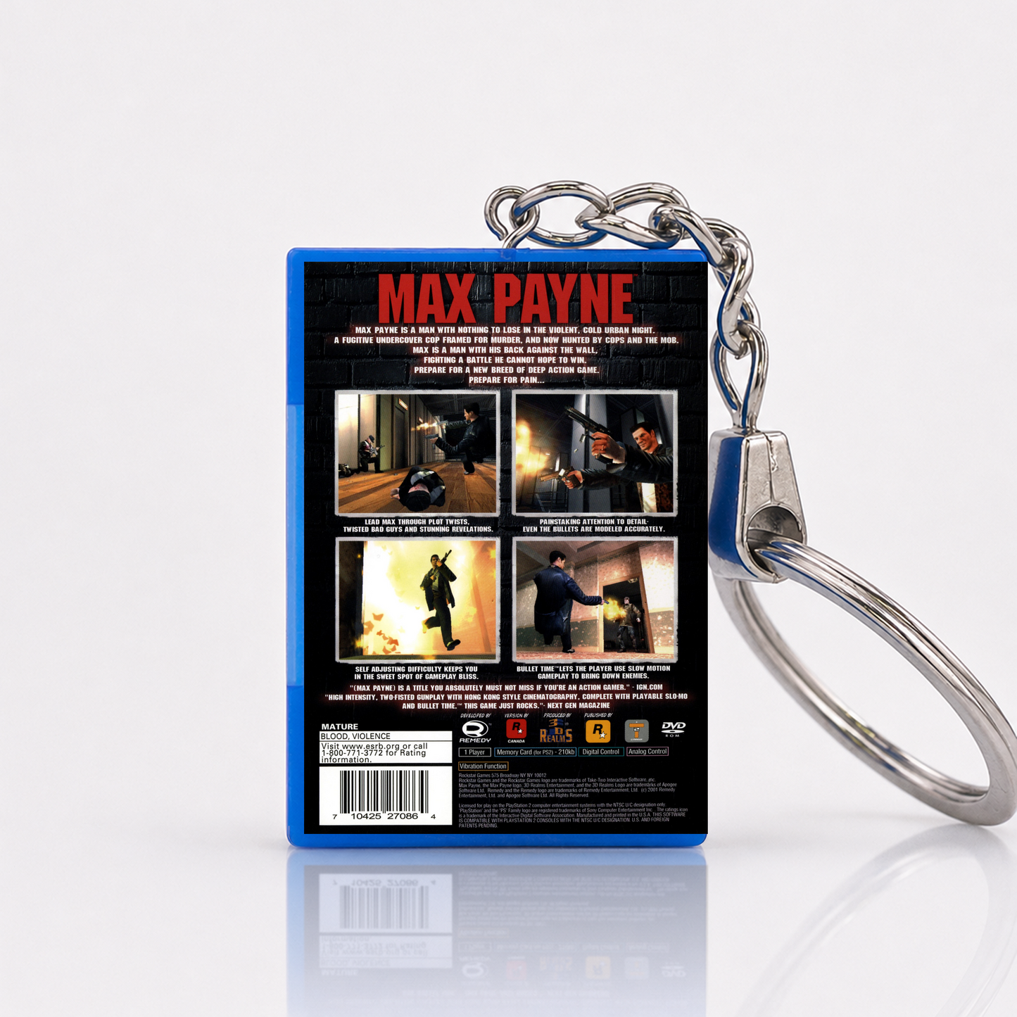 Max Payne - PS2 Miniatur Spielhülle Schlüsselanhänger