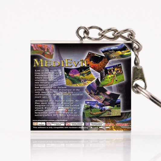 MediEvil - PS1 Miniatur Spielhülle Schlüsselanhänger
