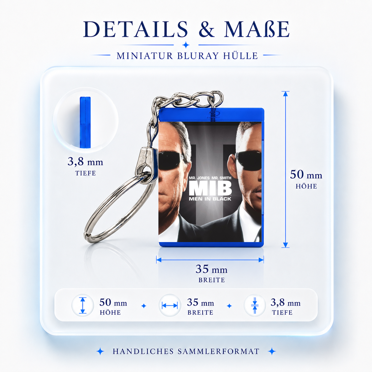 Men in Black - Movie Miniature Blu-Ray Case Keychain