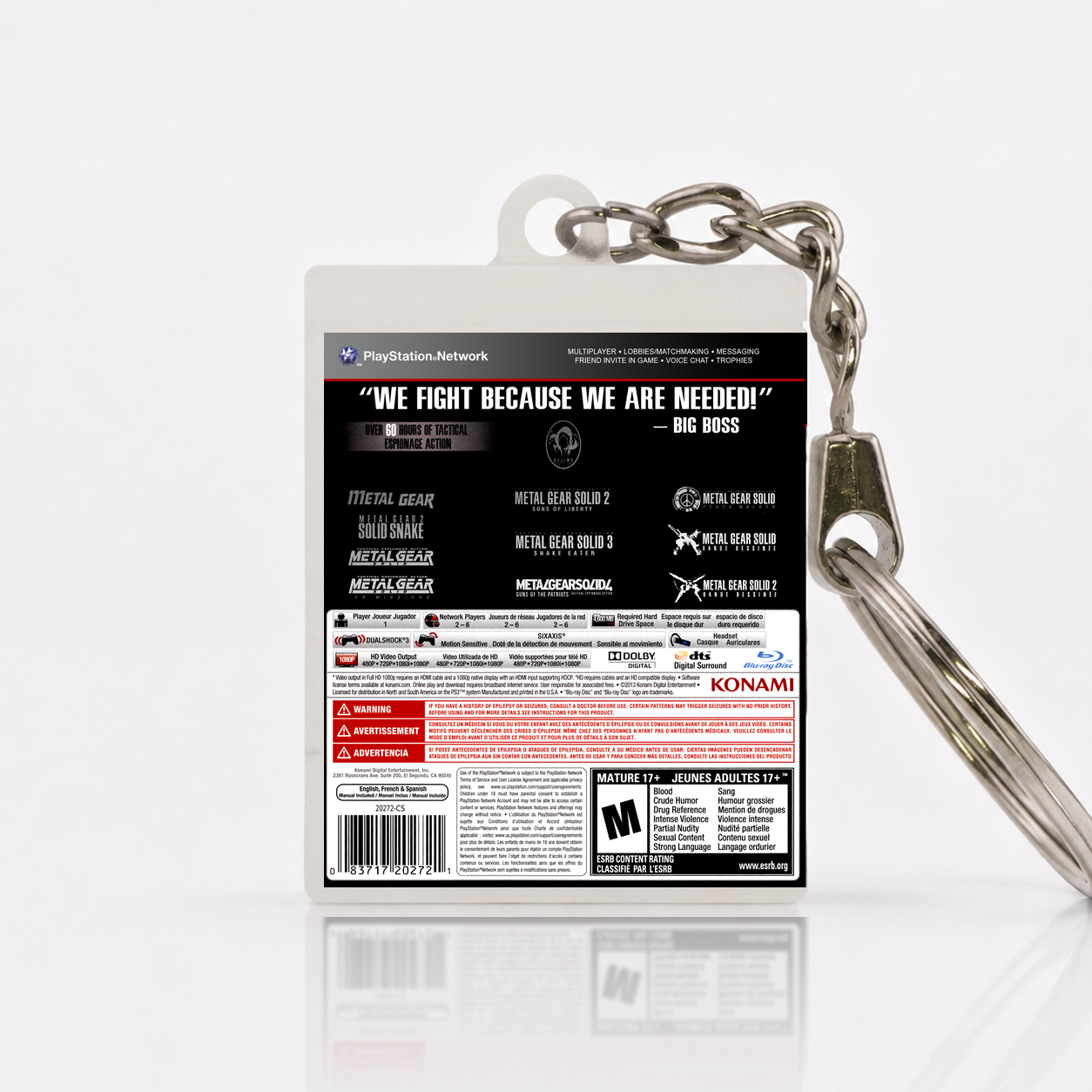 Metal Gear Solid: The Legacy Collection - PS3 Miniatur Spielhülle Schlüsselanhänger