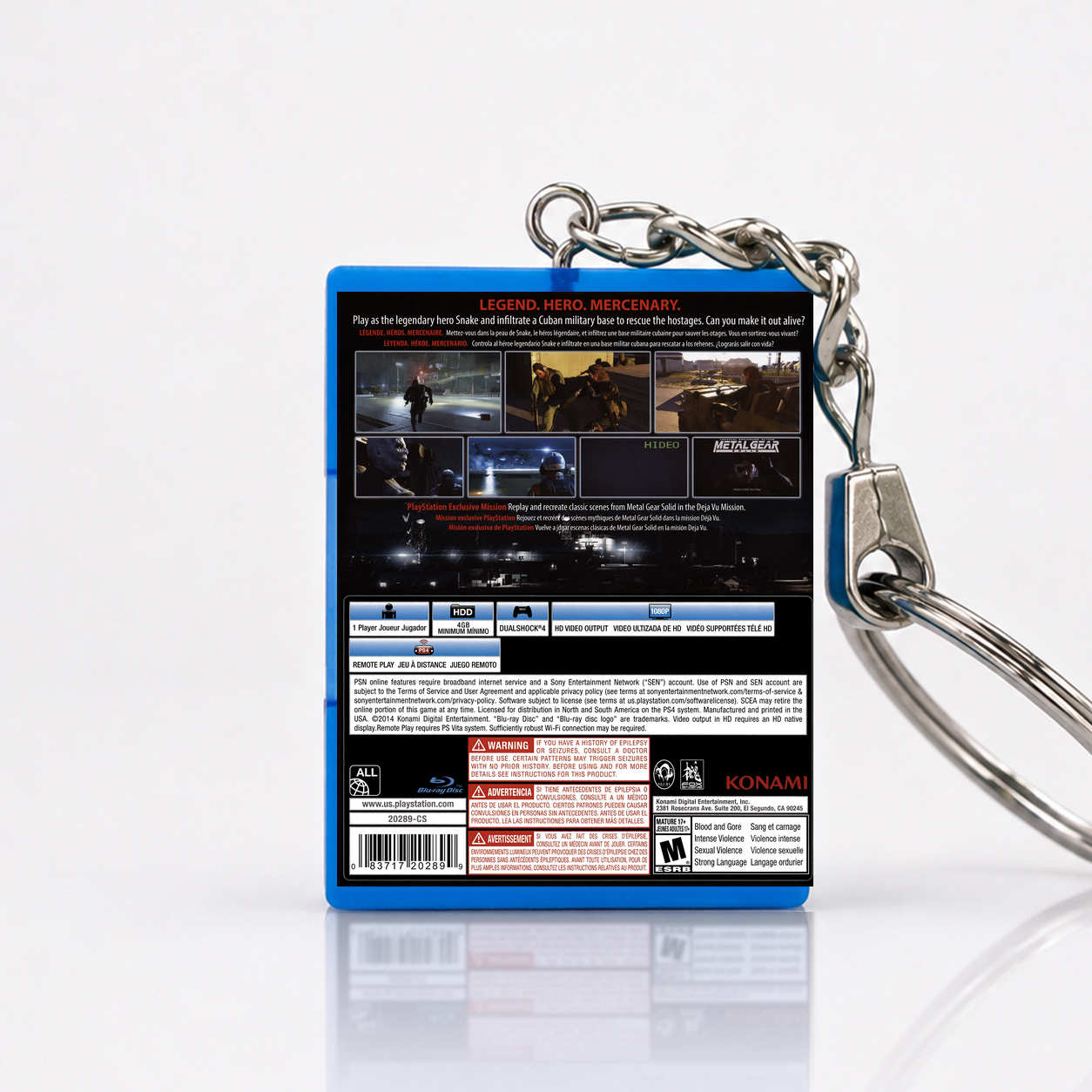 Metal Gear Solid V: Ground Zeroes - PS4 Miniatur Spielhülle Schlüsselanhänger