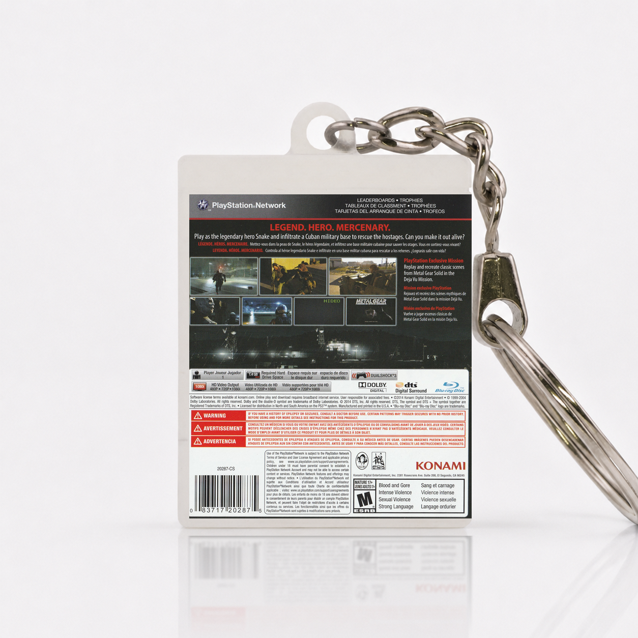 Metal Gear Solid V: Ground Zeroes - PS3 Miniature Game Case Keychain