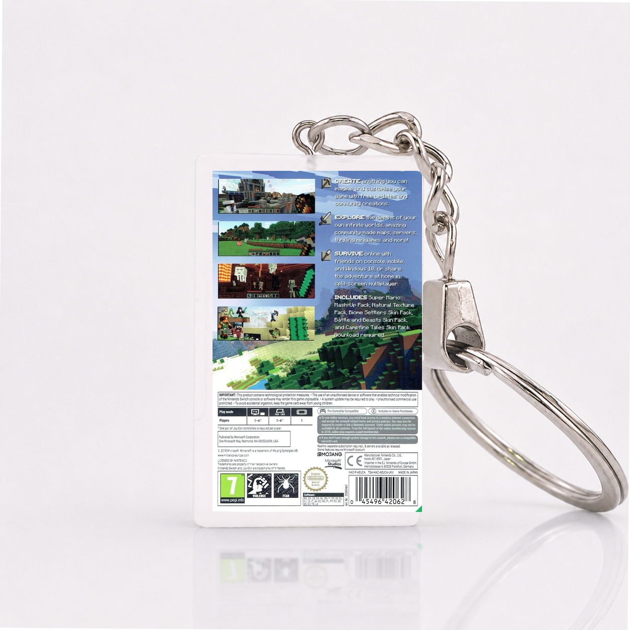 Minecraft - Switch Miniatur Spielhülle Schlüsselanhänger