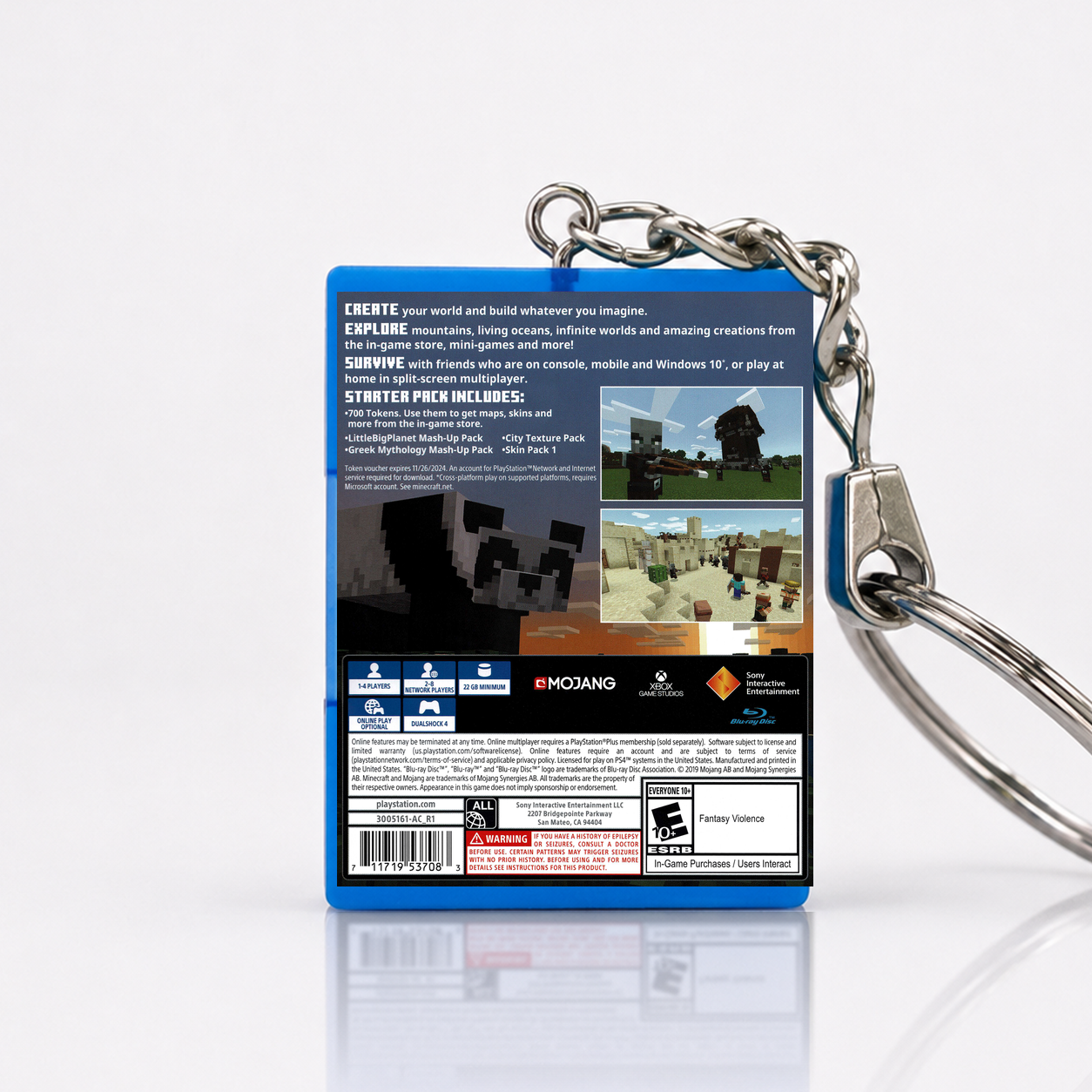 Minecraft - PS4 Miniatur Spielhülle Schlüsselanhänger