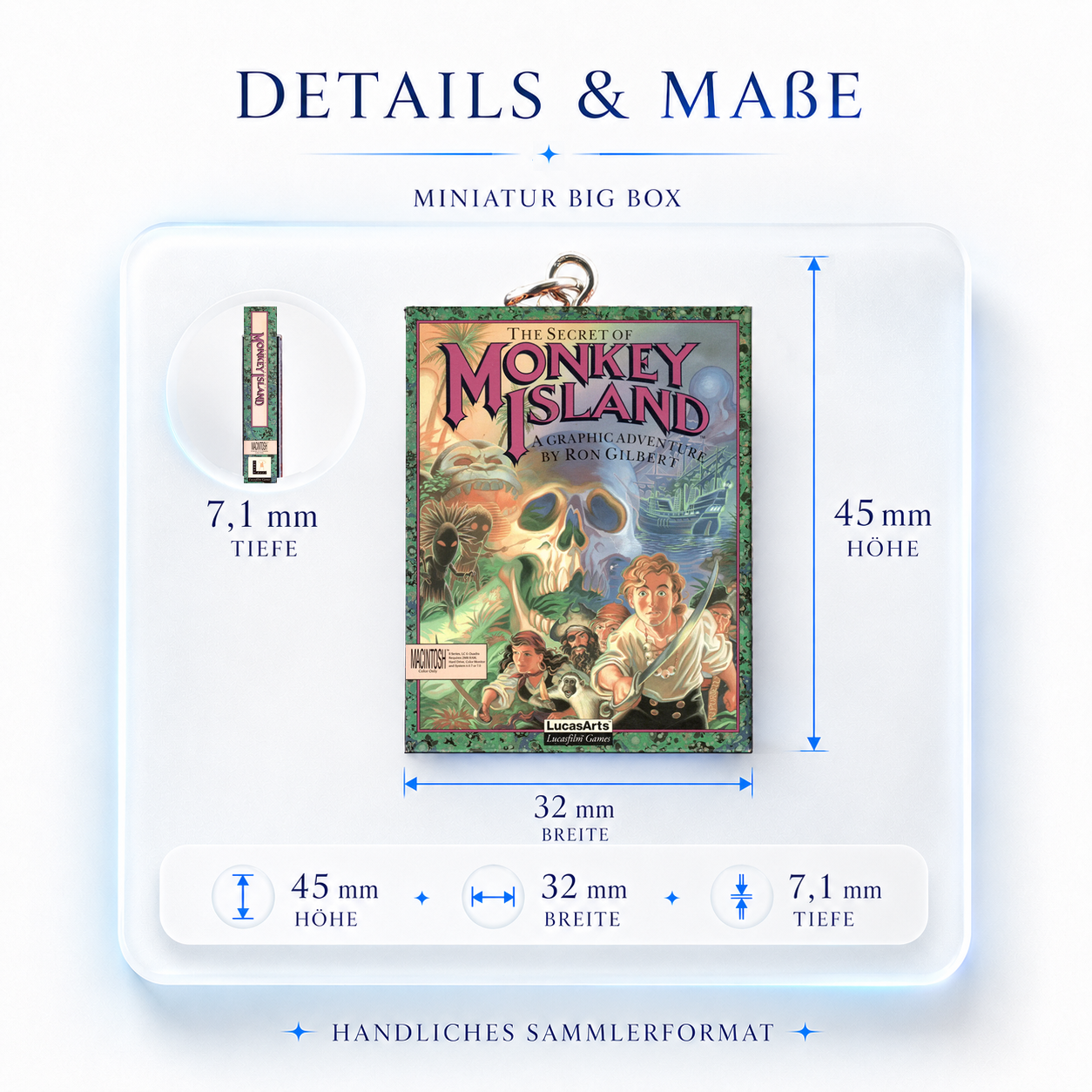 Monkey Island: The Secret of Monkey Island - Miniature Big Box Keychain