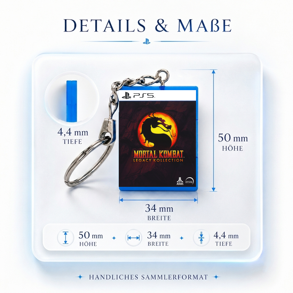 Mortal Kombat: Legacy Kollection - PS5 Miniatur Spielhülle Schlüsselanhänger