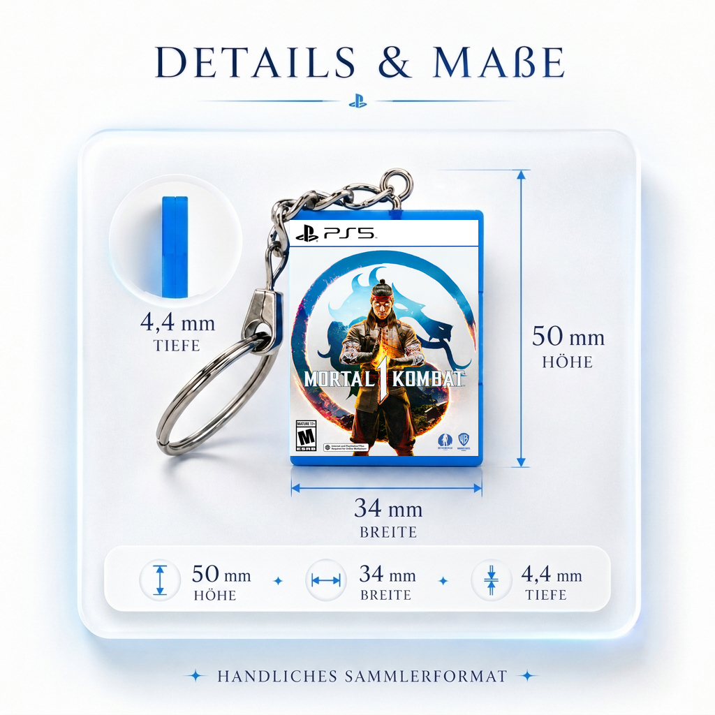 Mortal Kombat 1 - PS5 Miniatur Spielhülle Schlüsselanhänger
