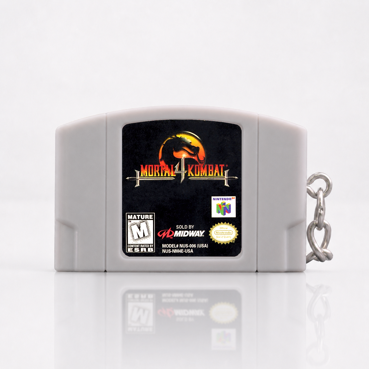 Mortal Kombat 4 - N64 Miniature Game Cartridge Keychain