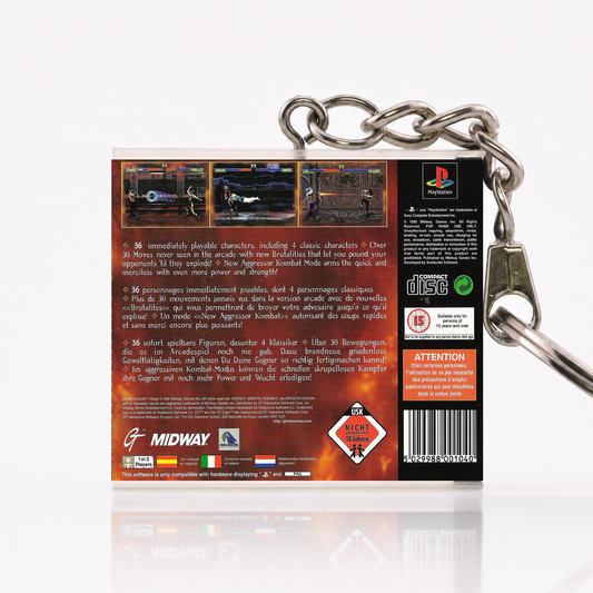 Mortal Kombat Trilogy - PS1 Miniatur Spielhülle Schlüsselanhänger
