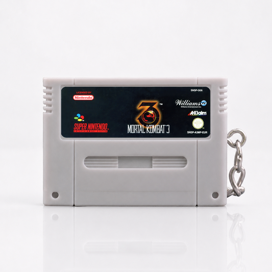 Mortal Kombat 3 - SNES Miniature Game Cartridge Keychain