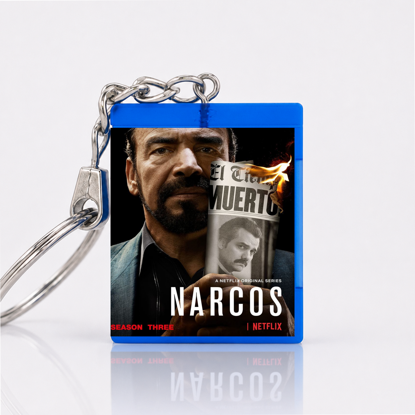 Narcos - Serien Miniatur Blu-Ray Hülle Schlüsselanhänger