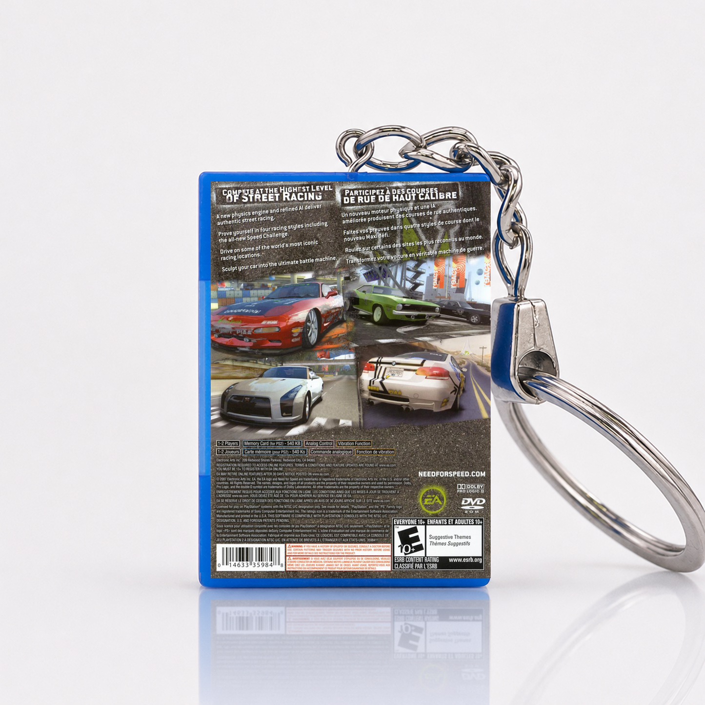 Need For Speed Prostreet - PS2 Miniatur Spielhülle Schlüsselanhänger
