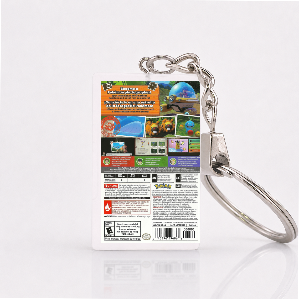 New Pokémon Snap - Switch Miniatur Spielhülle Schlüsselanhänger