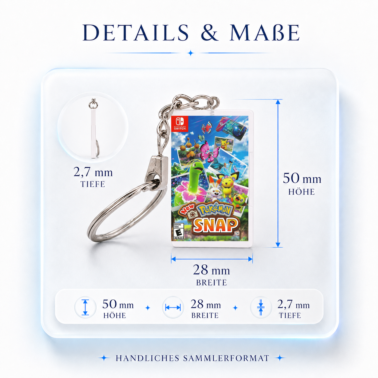 New Pokémon Snap - Switch Miniatur Spielhülle Schlüsselanhänger