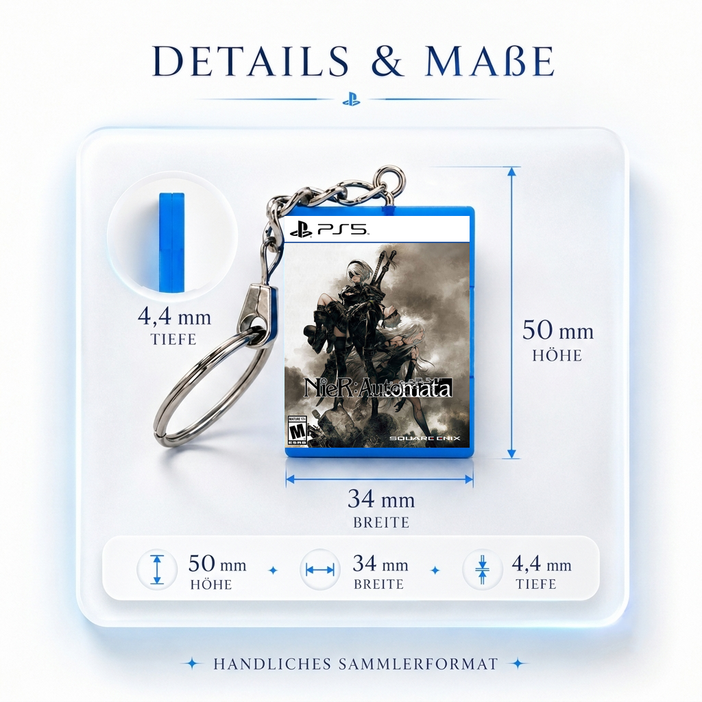 NieR: Automata - PS5 Miniatur Spielhülle Schlüsselanhänger