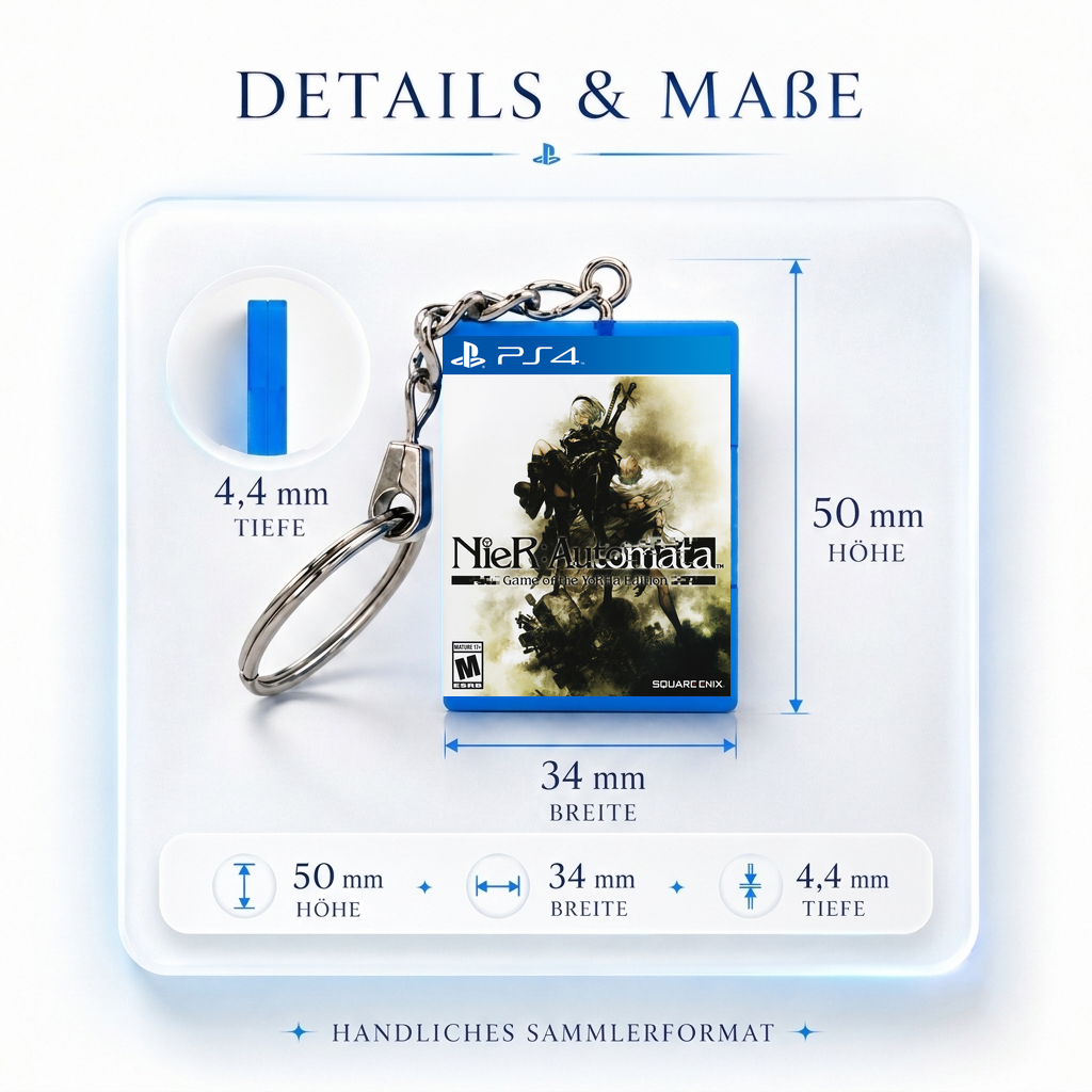 NieR: Automata - PS4 Miniatur Spielhülle Schlüsselanhänger