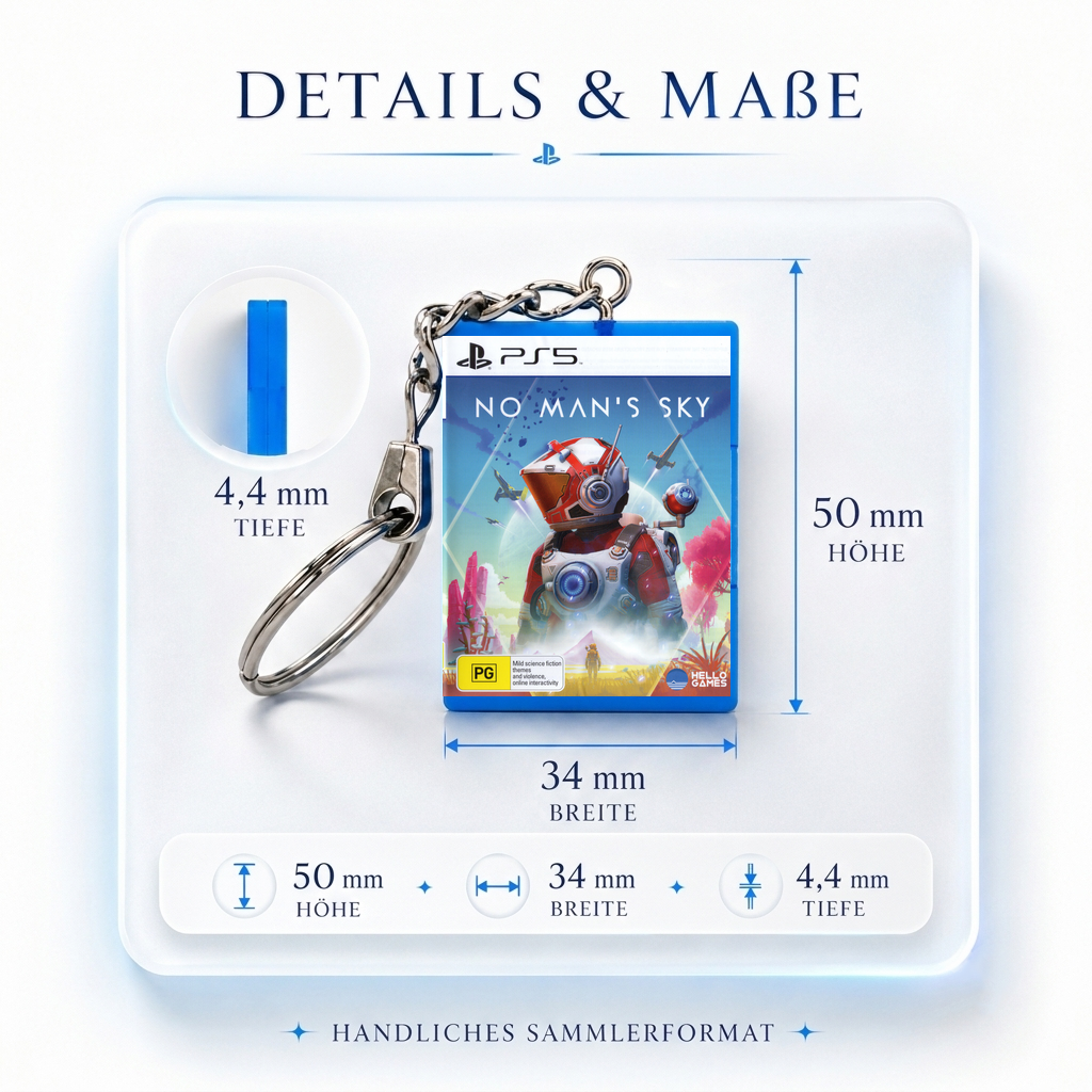 No Man's Sky - PS5 Miniatur Spielhülle Schlüsselanhänger