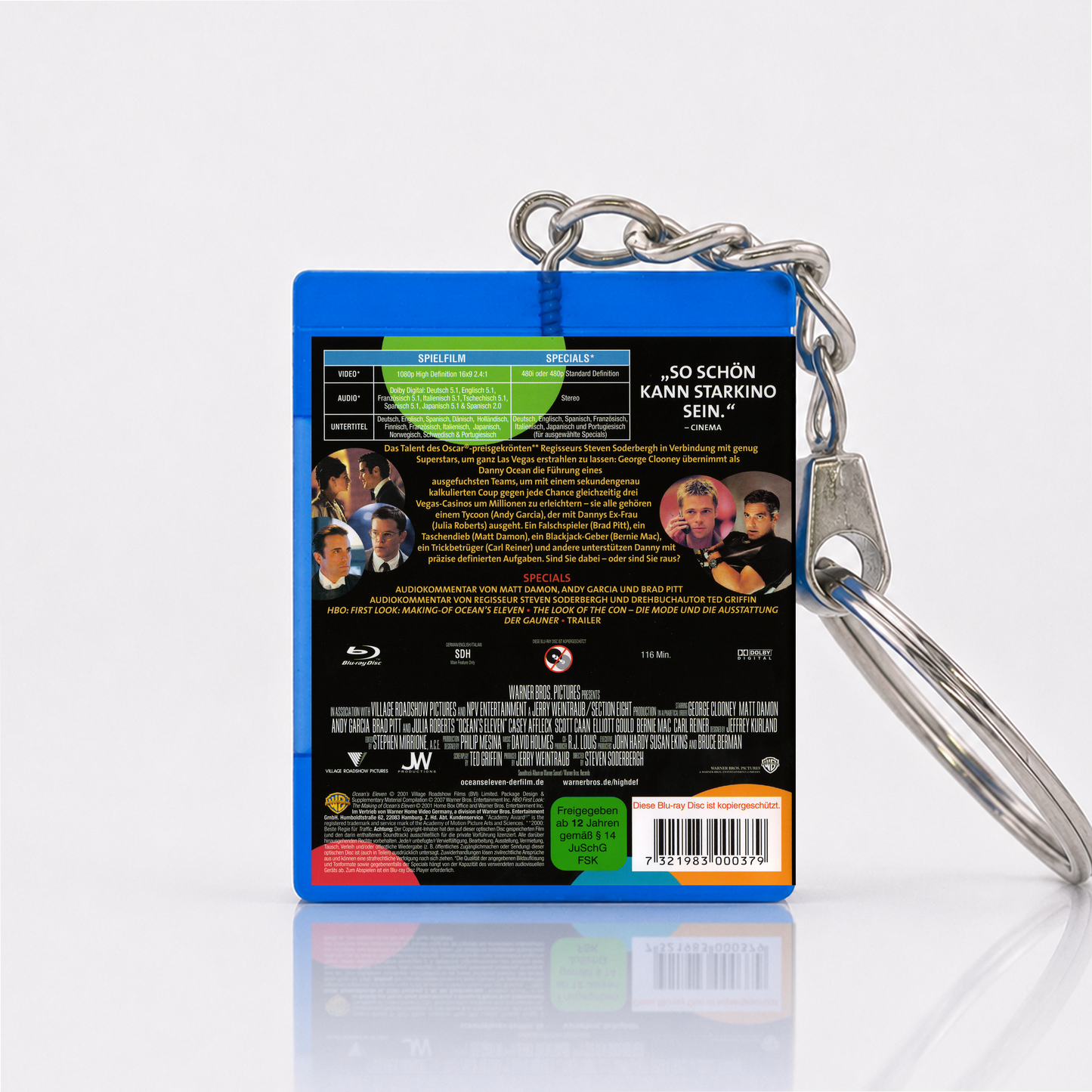 Ocean's Eleven - Film Miniatur Blu-Ray Hülle Schlüsselanhänger